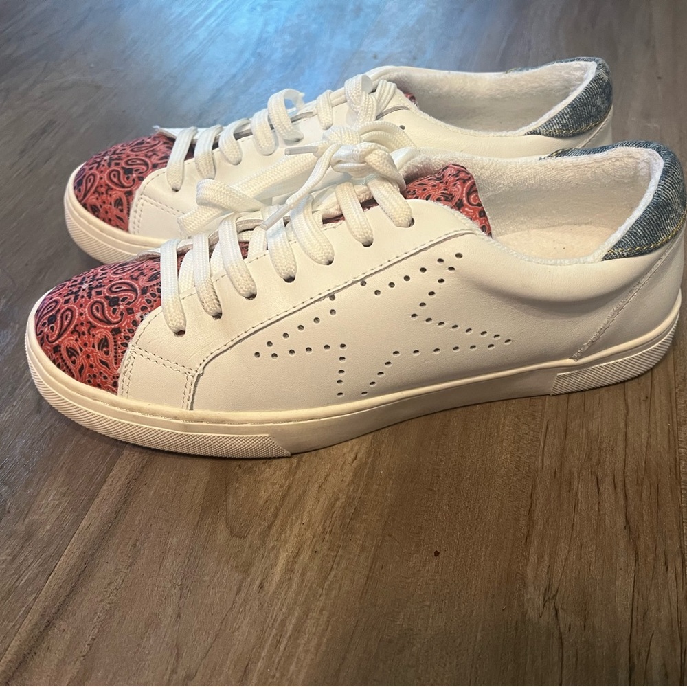 Steve Madden Rezume Casual Sneaker Leather Paisley Toe Shoes Size 10